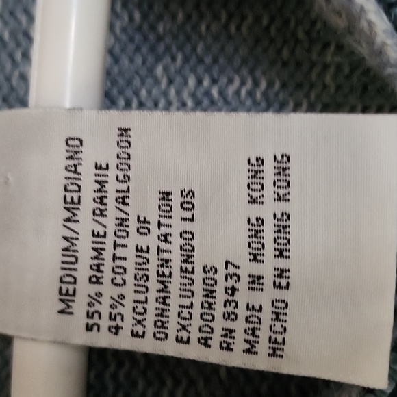 Vintage Tiara Int'l Zip-up Knit Sweater, Blues, Cream & Tan Size Medium EUC! - Picture 9 of 10